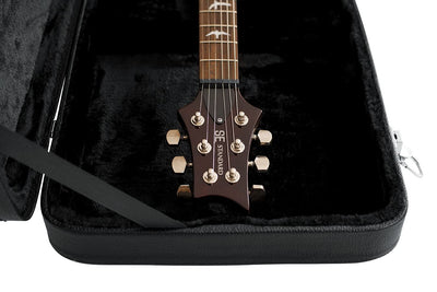 Gator GWE-ELEC-WIDE Wood Case for PRS and Wide Body Style Electric Guitars w/ Instrument Cable