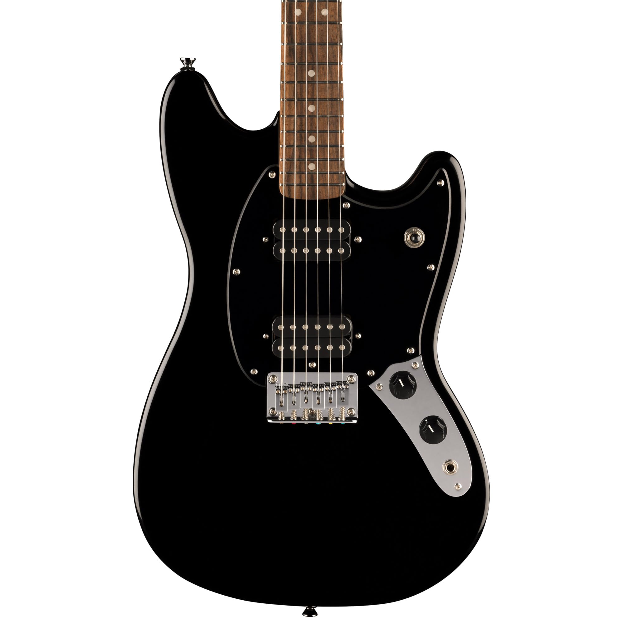 Fender Squier Sonic Mustang HH Electric Guitar - Black w/ Amplifier