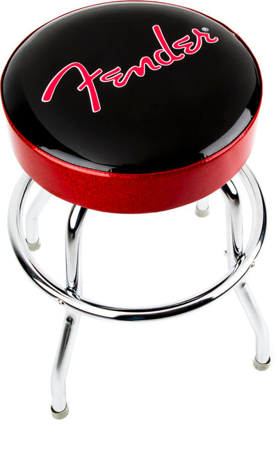 Fender Red Sparkle Logo Barstool w/ Picks