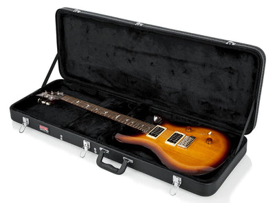 Gator GWE-ELEC-WIDE Wood Case for PRS and Wide Body Style Electric Guitars w/ Instrument Cable