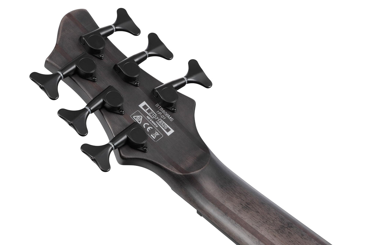 Ibanez BTB806MS 6-String Electric Bass - Transparent Gray Flat w/ Gig Bag