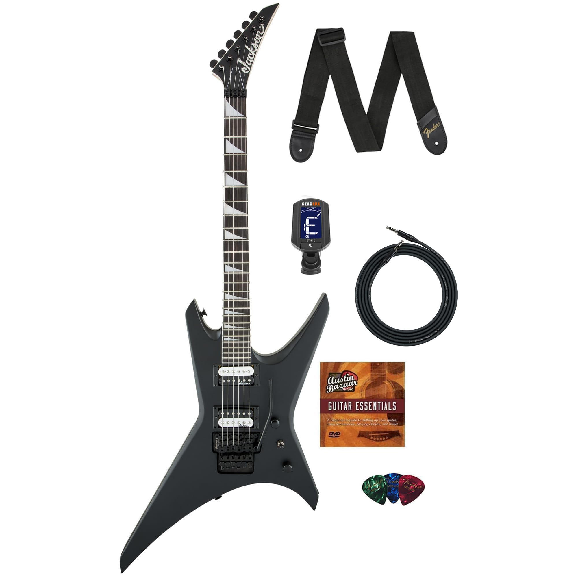Jackson Warrior JS32 Electric Guitar - Satin Black w/ Instrument