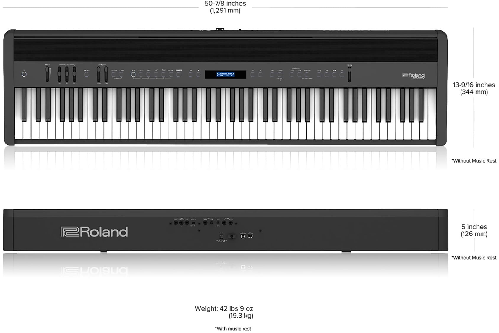 Roland FP-60X 88-Key Digital Piano - Black w/ Sustain Pedal