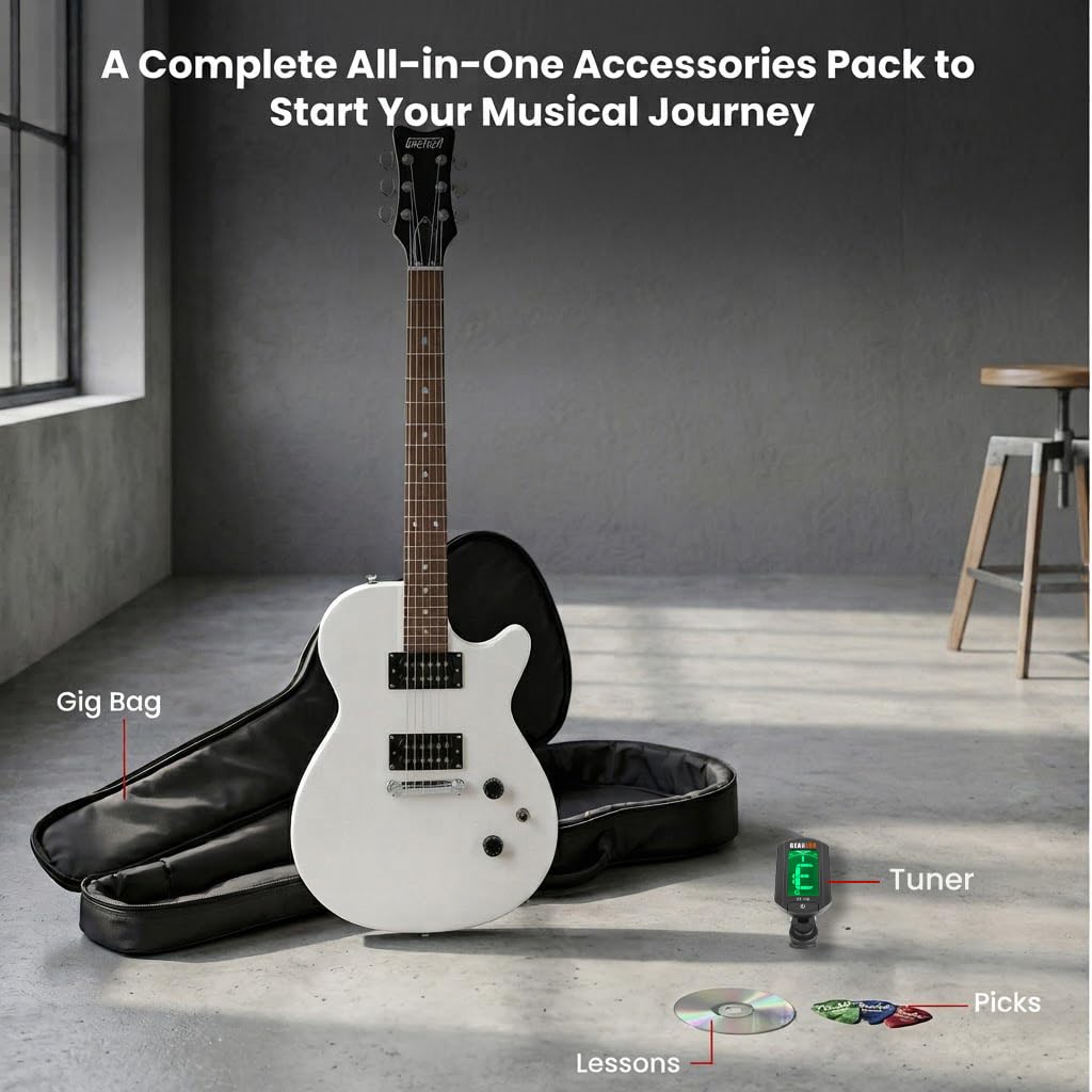 Gretsch Ignite Jet Club Electric Guitar - Lightning White w/ Gig Bag