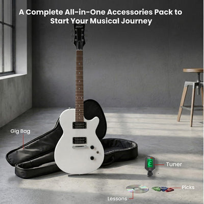 Gretsch Ignite Jet Club Electric Guitar - Lightning White w/ Gig Bag