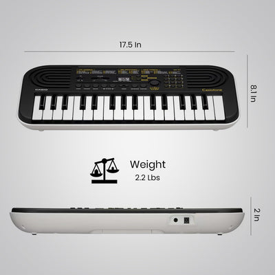 Casio SA-51 Casiotone 32-Key Compact Portable Keyboard w/ Key Stickers