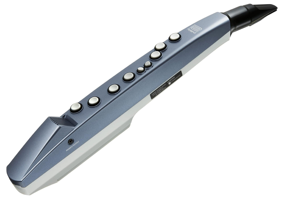 Roland AE-01 Aerophone Mini Digital Wind Instrument - Blue w/ Headphones
