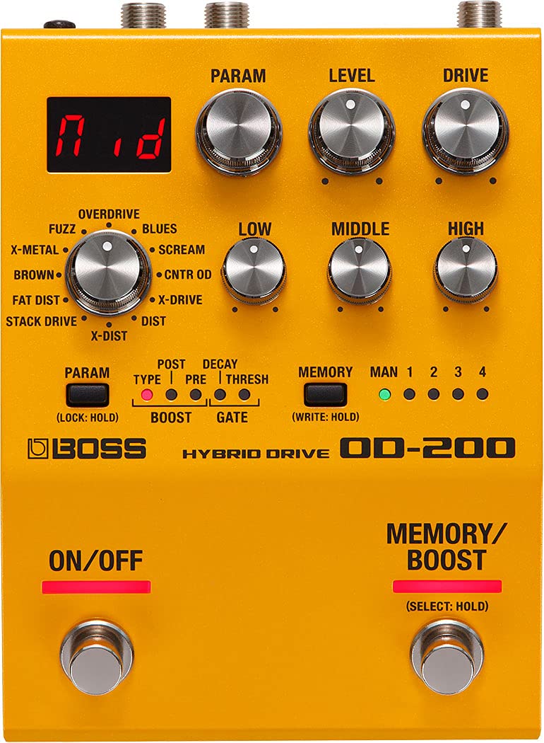 Boss OD-200 Hybrid Drive w/ Instrument Cable