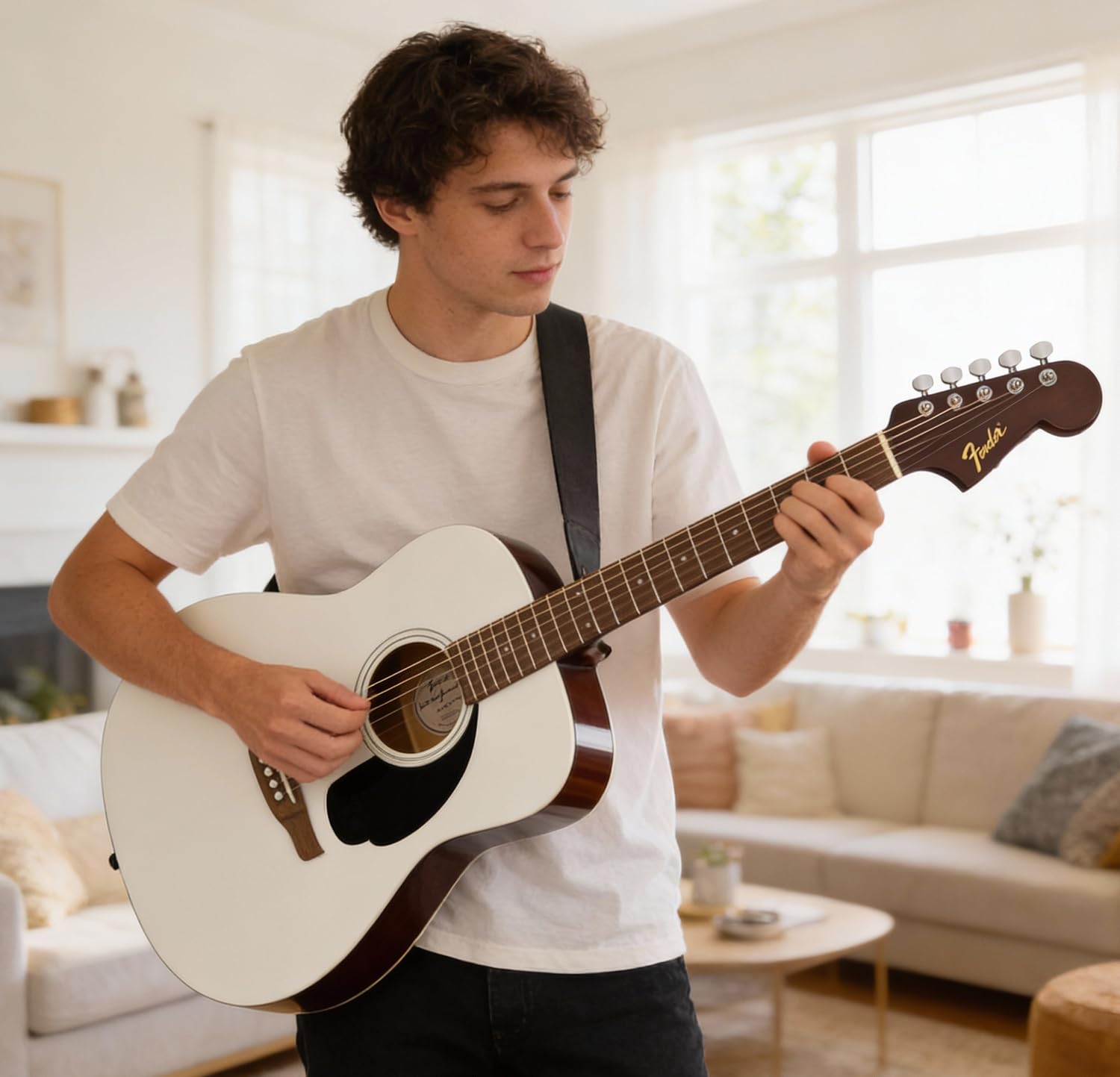 Fender California Redondo Acoustic Guitar - White