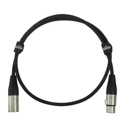 Gearlux 3.2-Foot XLR Microphone Cable, Fully Balanced, Male to Female, Black - 10 Pack