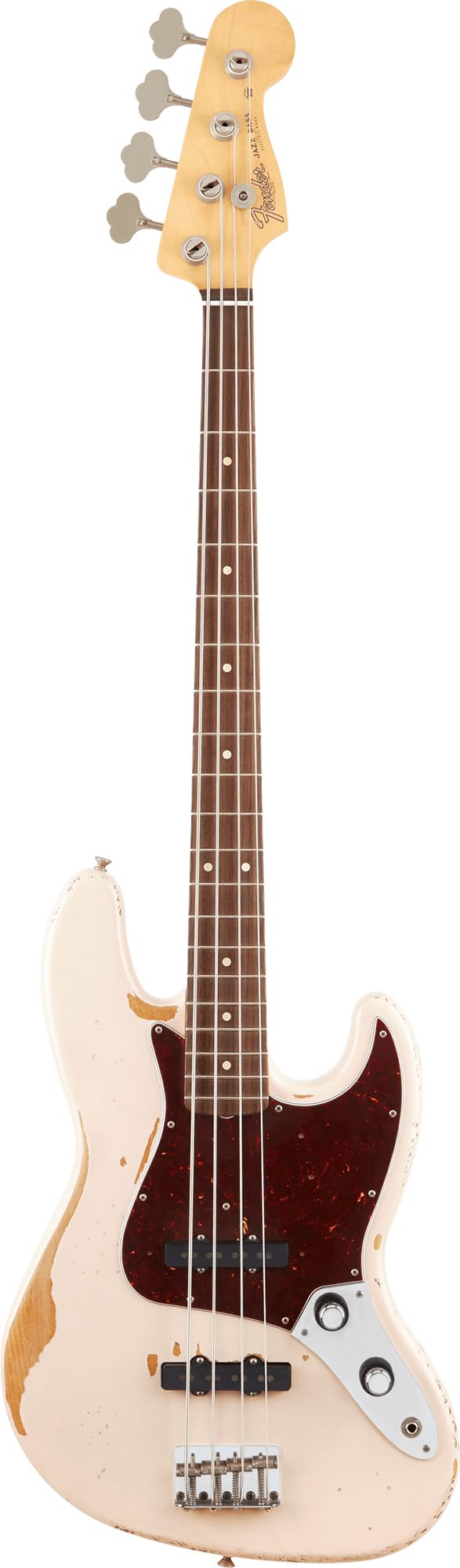 Fender Flea Jazz Bass - Roadworn Shell Pink w/ Guitar Cleaning Kit