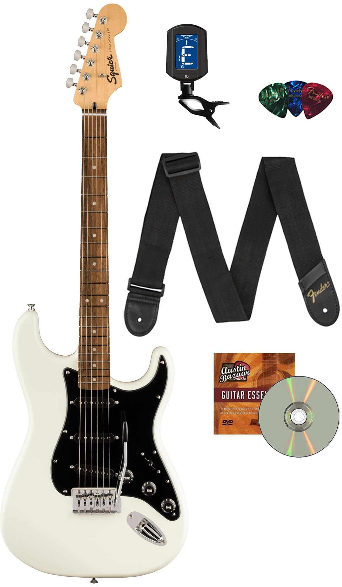 Fender Squier Sonic Stratocaster - Arctic White w/ Tuner