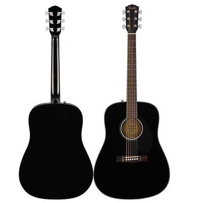 Fender FA-125 Dreadnought Acoustic Guitar - Black w/ Hard Case
