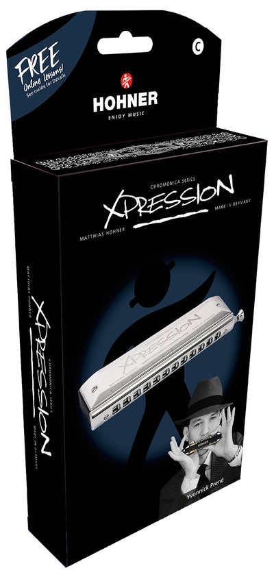 Hohner Xpression Chromatic Harmonica - Key of C w/ Key Stickers