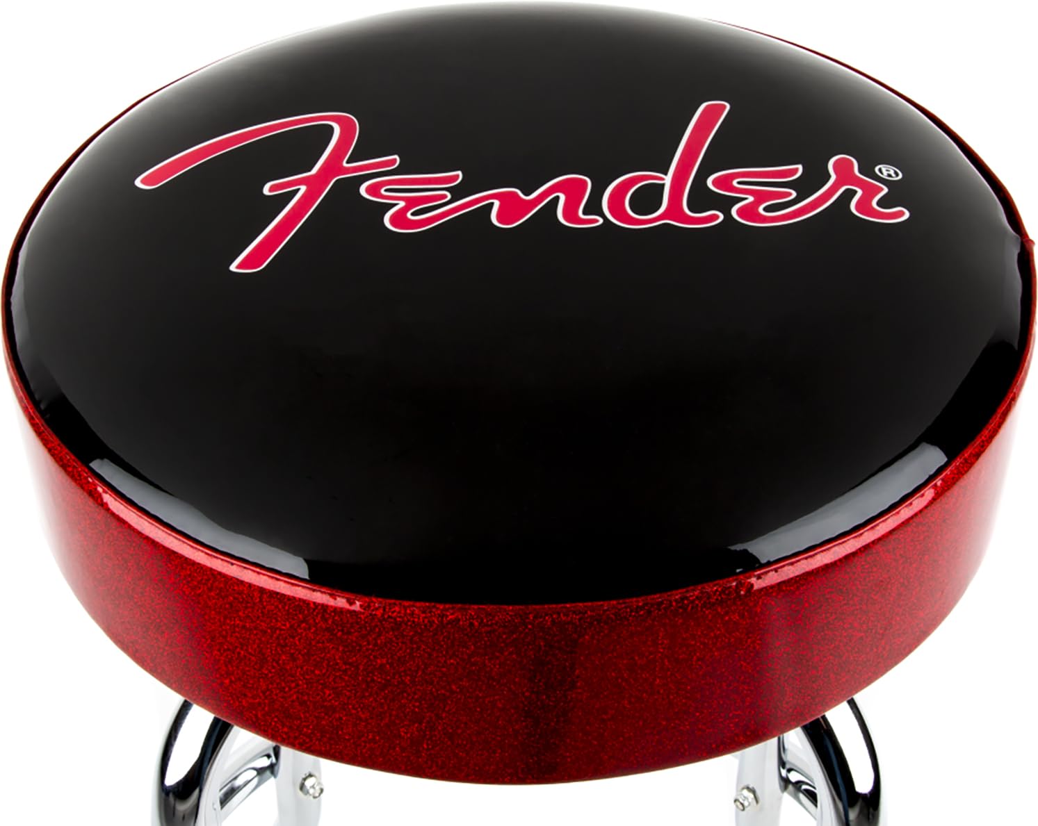 Fender Red Sparkle Logo Barstool w/ Picks