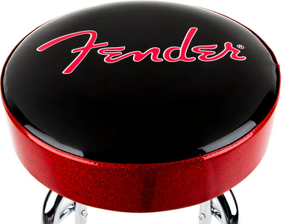 Fender Red Sparkle Logo Barstool w/ Picks