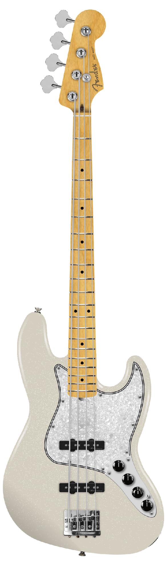 Fender Player II Modified Active Jazz Bass - Olympic Pearl w/ Cleaning Kit