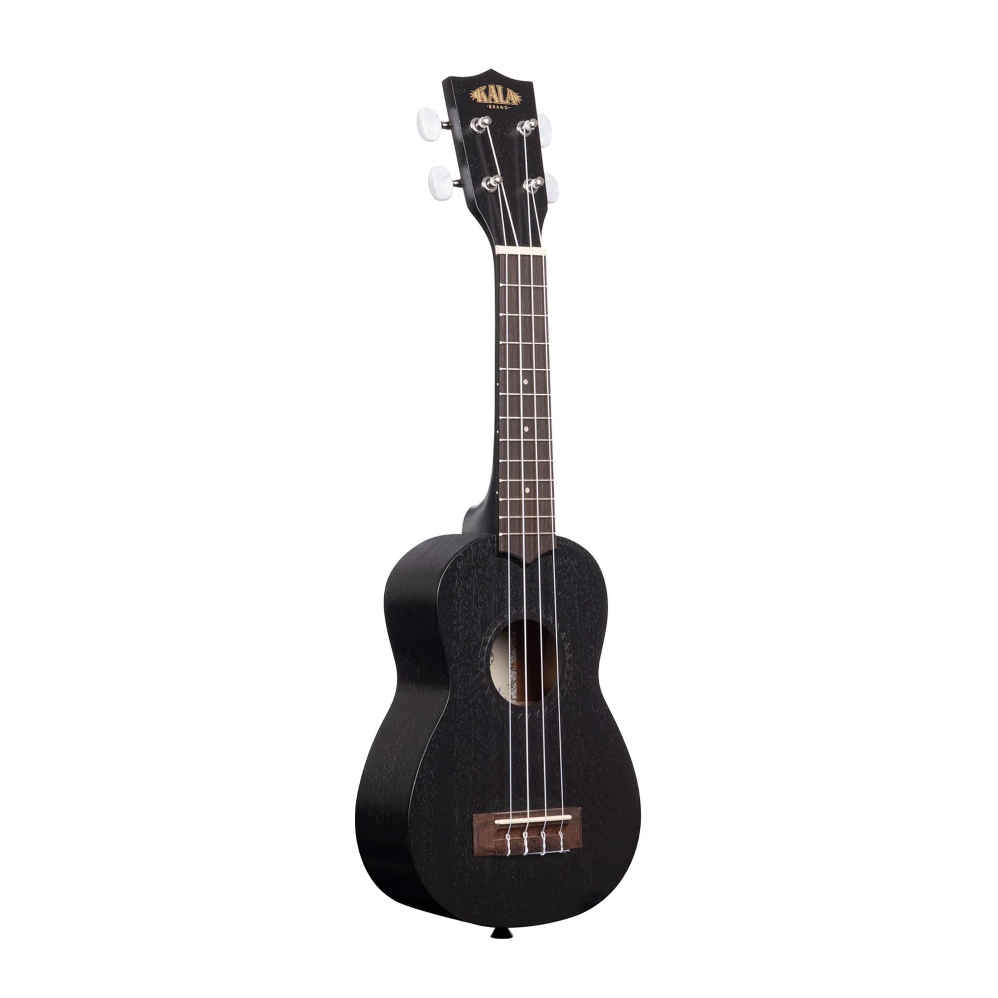 Kala KA-15S-BLK Satin Mahogany Soprano Ukulele - Black w/ Hard Case