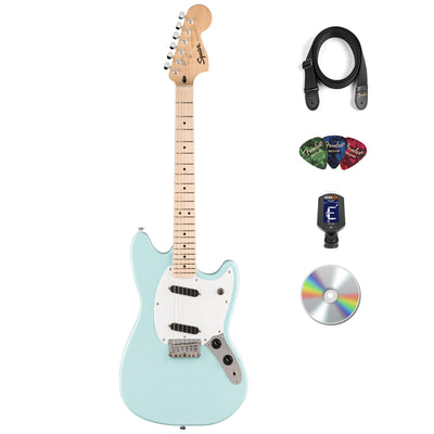 Fender Squier Sonic Mustang SS Electric Guitar - Daphne Blue w/ Tuner