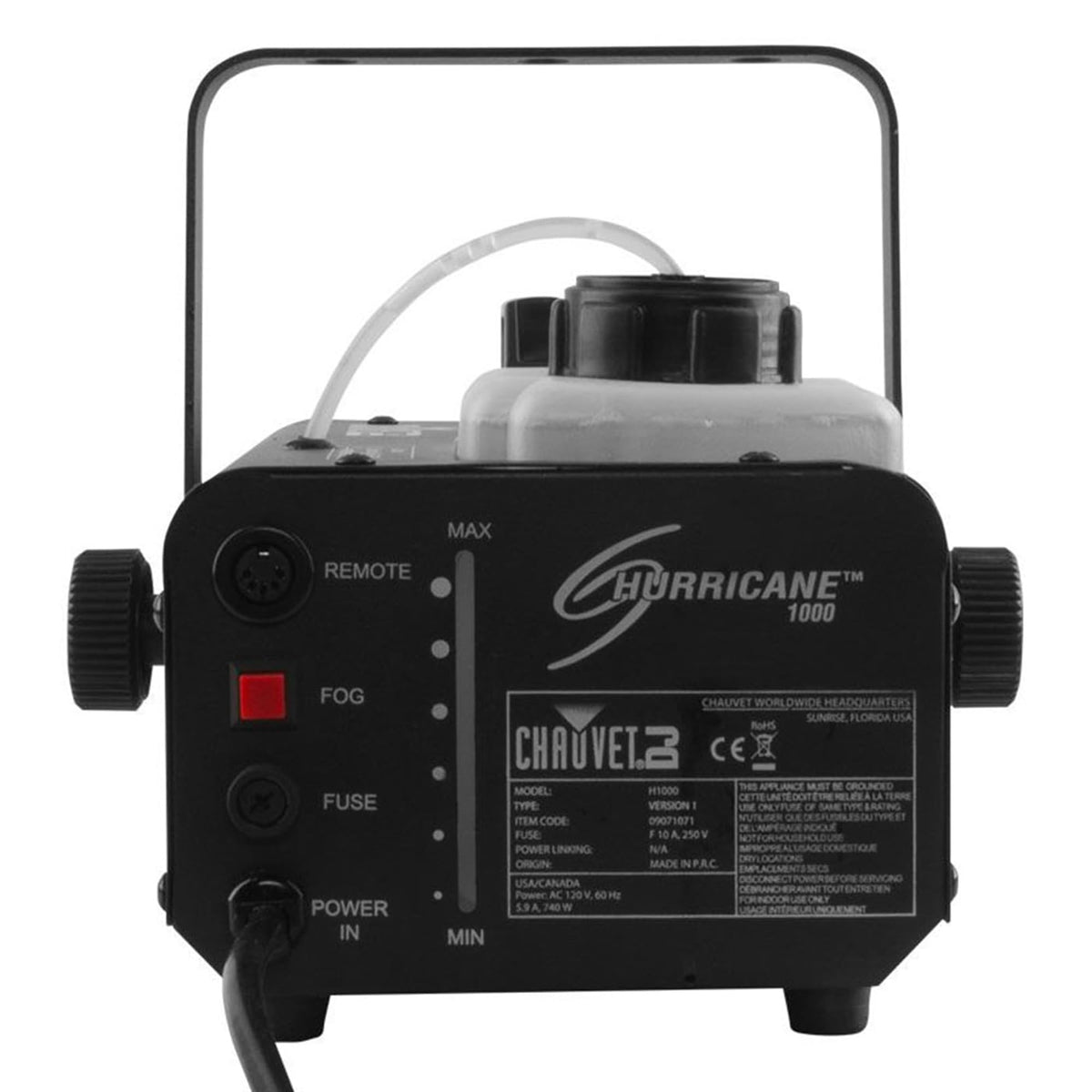Chauvet DJ Hurricane 1000 Fog Machine w/ Haze Fluid