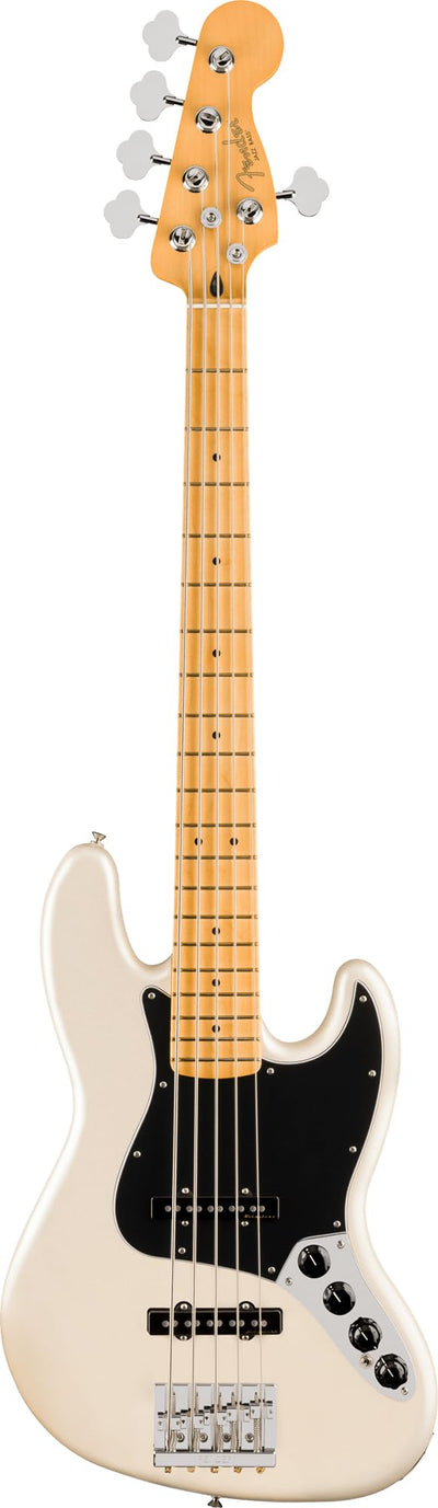 Fender Player II Modified Active Jazz Bass V - Olympic Pearl w/ Cleaning Kit