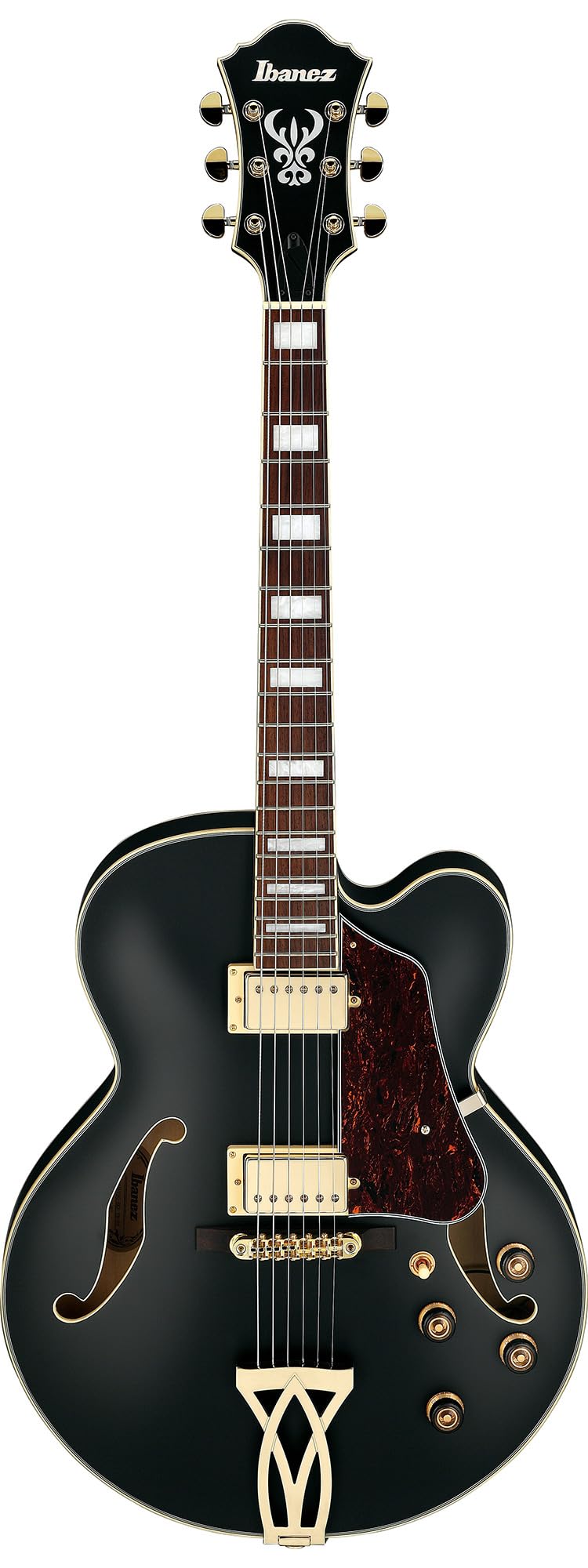 Ibanez AF75G AF Artcore Hollow Body Electric Guitar - Black Flat w/ Gig Bag