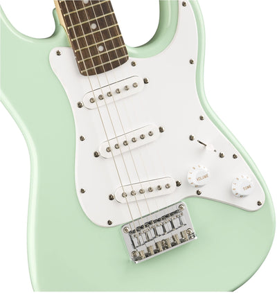 Fender Squier 3/4-Size Kids Mini Strat Electric Guitar - Surf Green w/ Amplifier