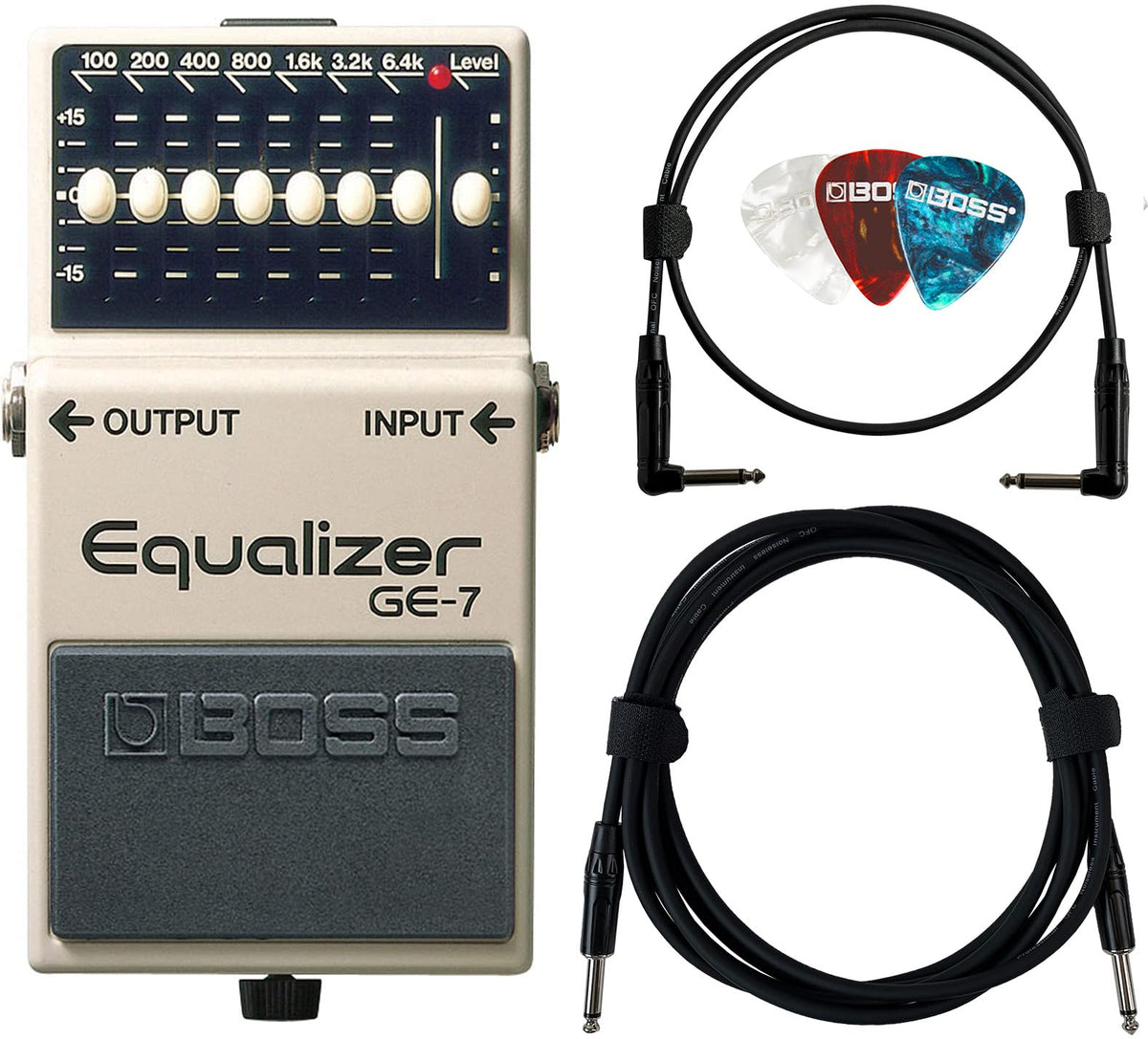 Boss GE-7 Graphic Equalizer w/ Instrument Cables