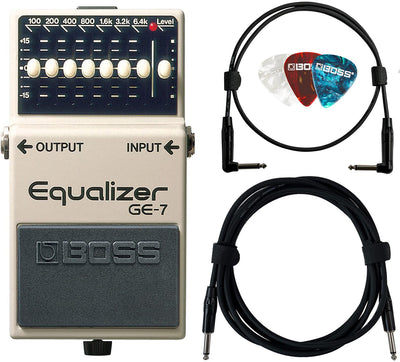 Boss GE-7 Graphic Equalizer w/ Instrument Cables