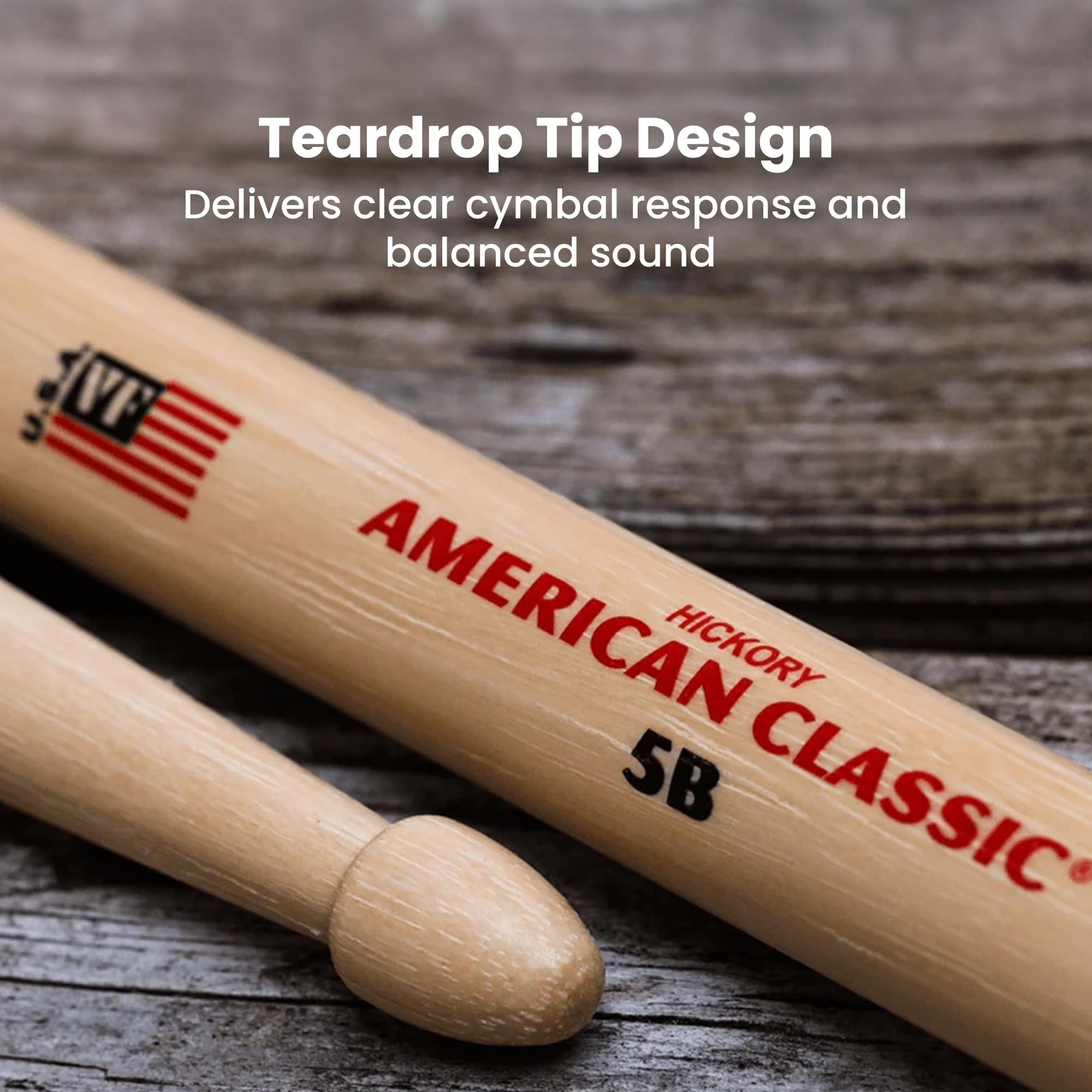 Vic Firth American Classic 5B Drumsticks - 4 Pack