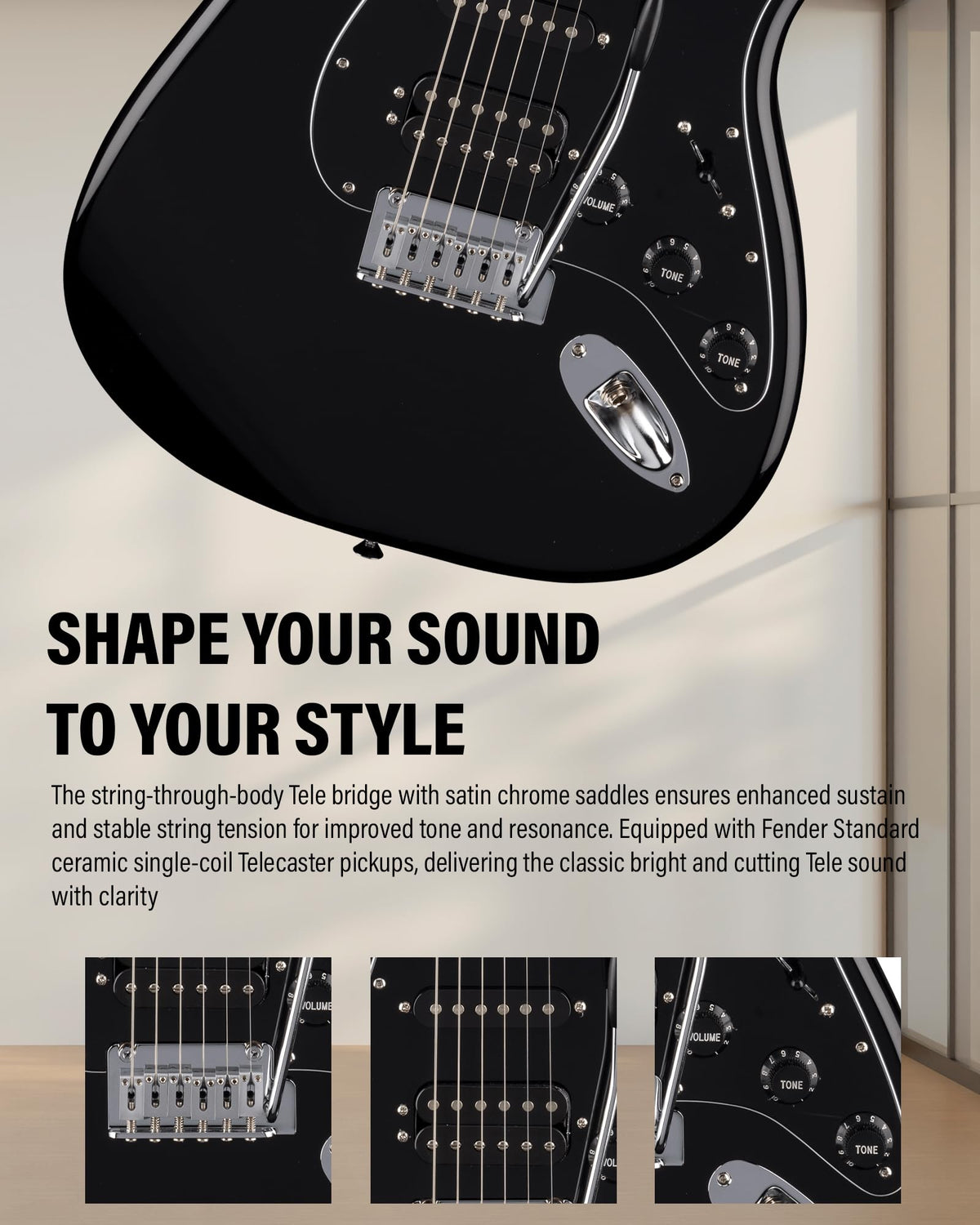 Fender Standard Telecaster - 3-Color Sunburst w/ Guitar Cleaning Kit