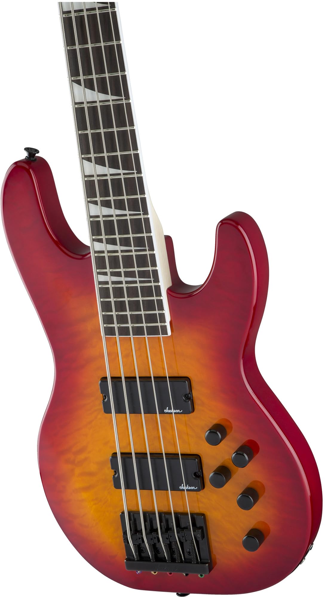 Jackson Concert Bass JS3VQ Bass Guitar - Cherry Burst w/ Instrument Cable
