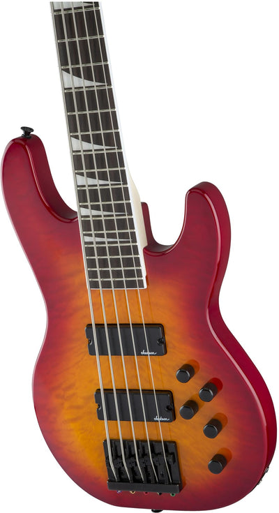 Jackson Concert Bass JS3VQ Bass Guitar - Cherry Burst w/ Instrument Cable