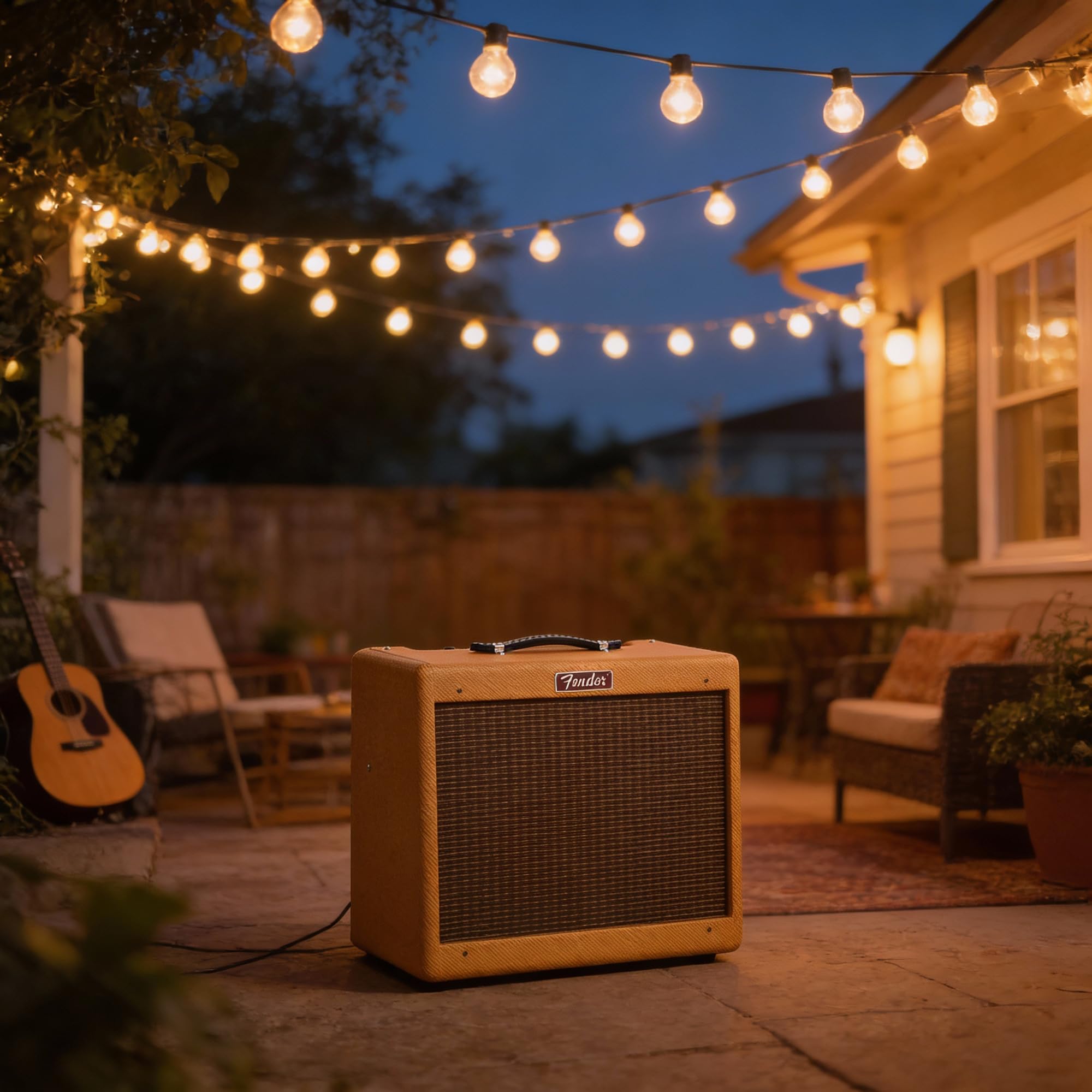 Fender Blues Junior Guitar Combo Amplifier - Lacquered Tweed w/ Fender Amperstand Guitar Cradle