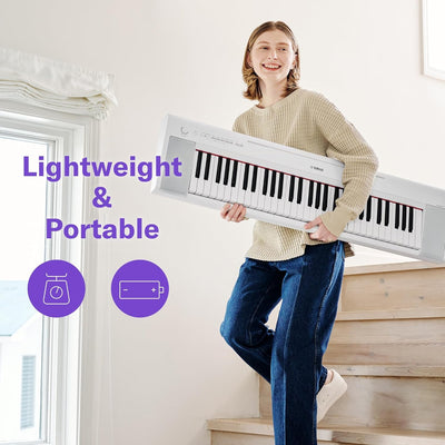 Yamaha NP-15 61-Key Piaggero Portable Keyboard - White