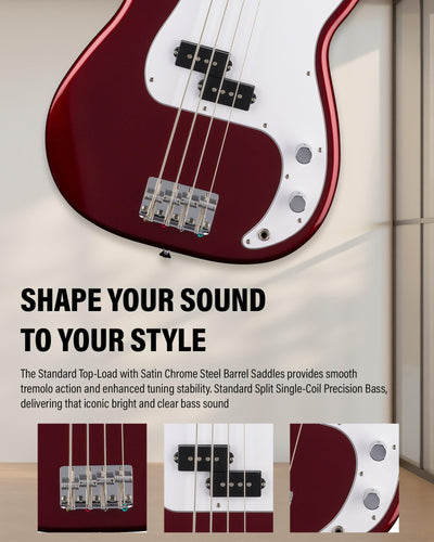 Fender Standard Precision Bass - Candy Cola w/ Guitar Cleaning Kit