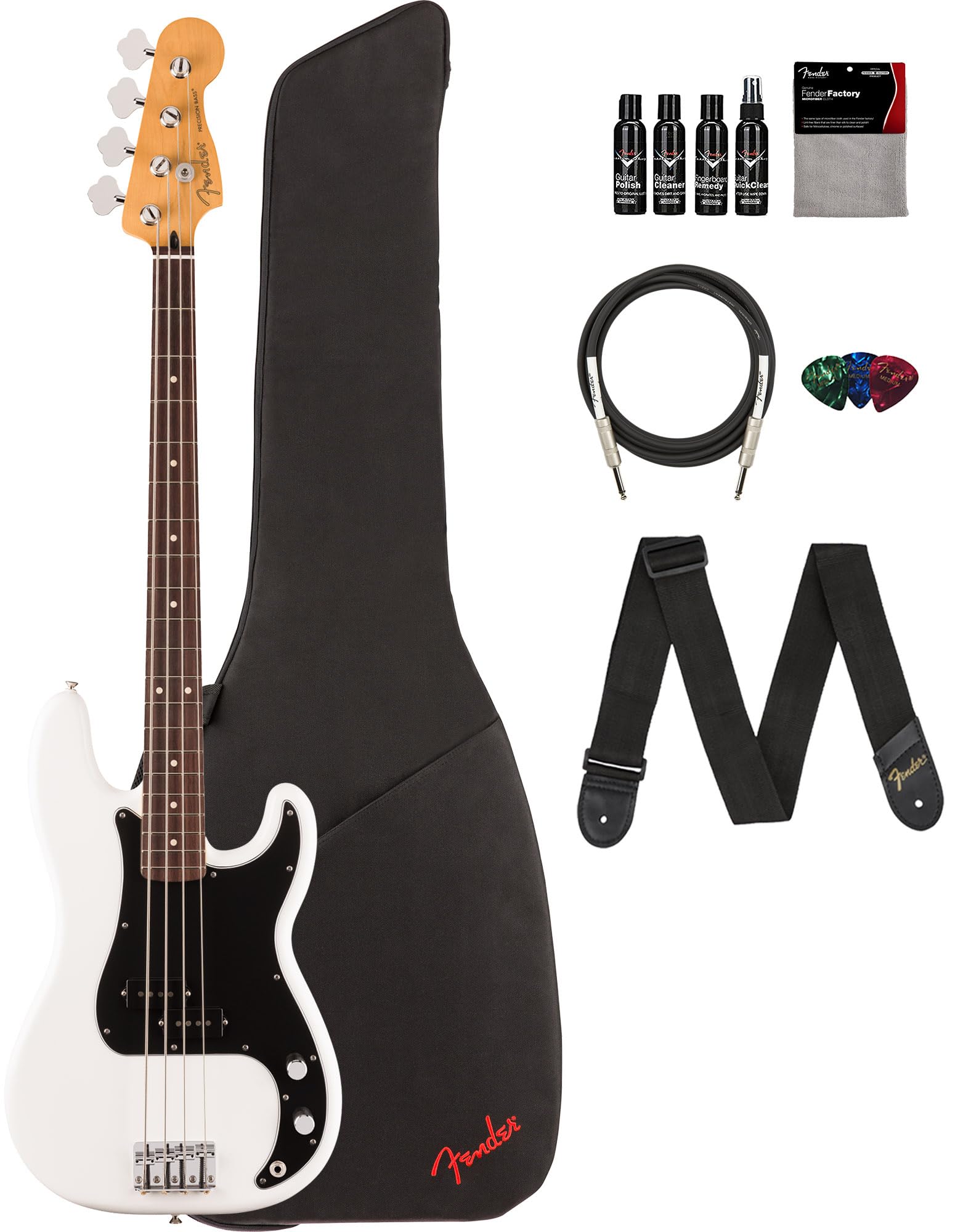 Fender Player II Precision Bass - Polar White w/ Cleaning Kit