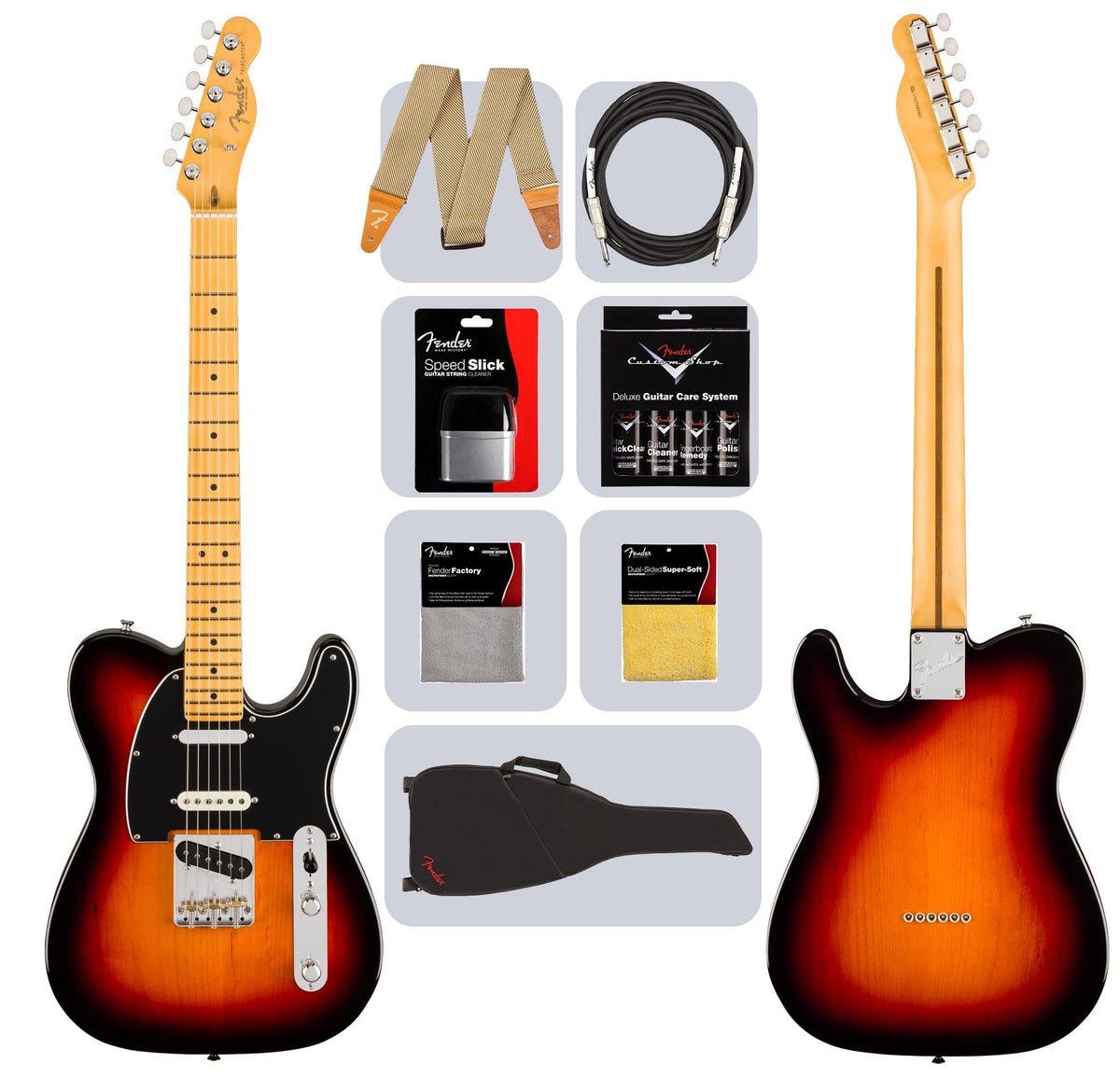 Fender American Professional Classic Hotshot Telecaster - 3-Color Sunburst w/ Cleaning Kit