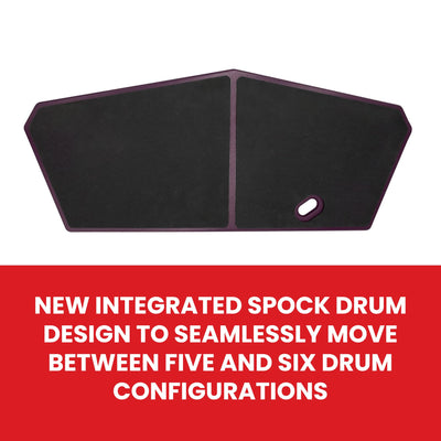 Vic Firth HHPQSR Heavy Hitter Quadropad Practice Pad with Rims - Small