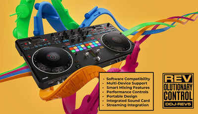 Pioneer DJ DDJ-REV5 Scratch-Style 2-Channel Professional DJ Controller w/ Laptop Stand