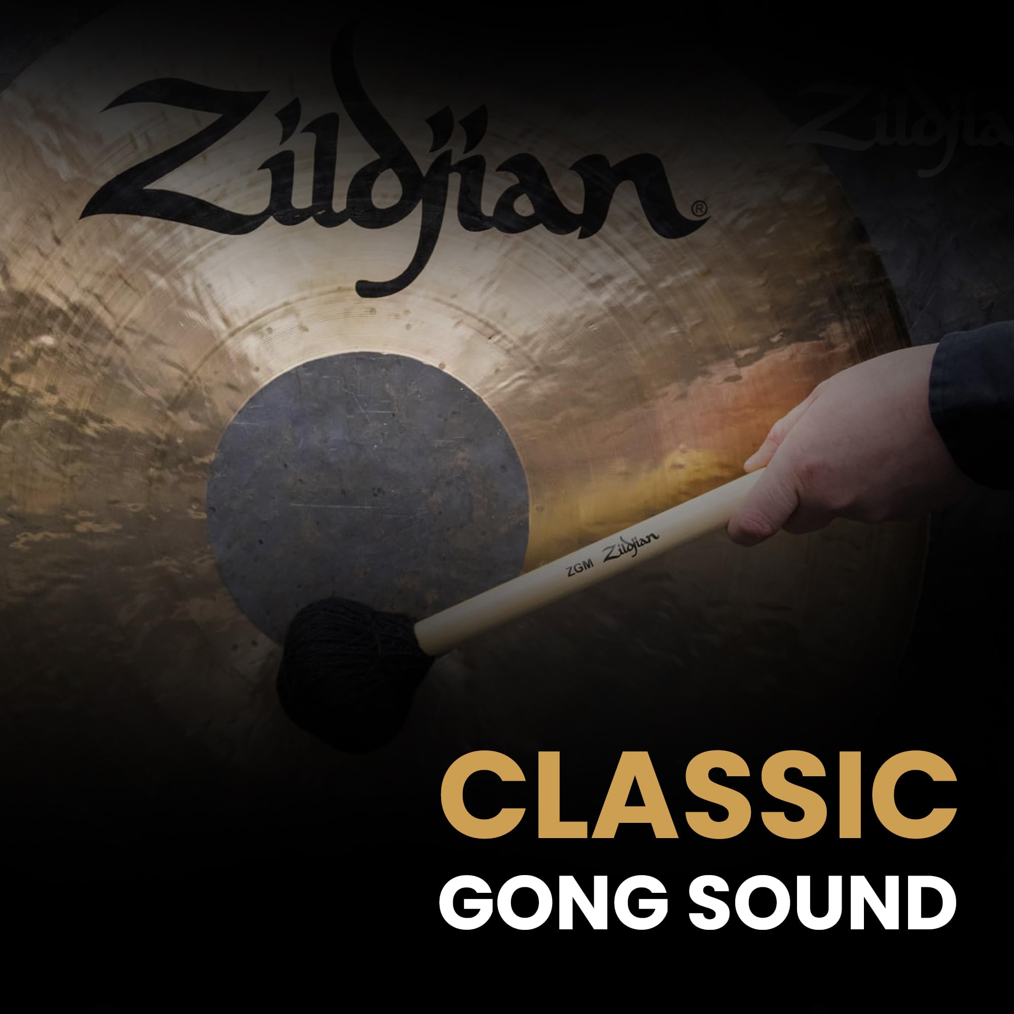 Zildjian P0565 12" Traditional Gong and Table-Top Stand Set