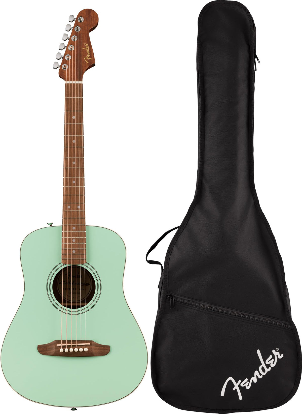 Fender California Standard Redondo Mini 3/4-Size Kids Acoustic Guitar - Surf Green
