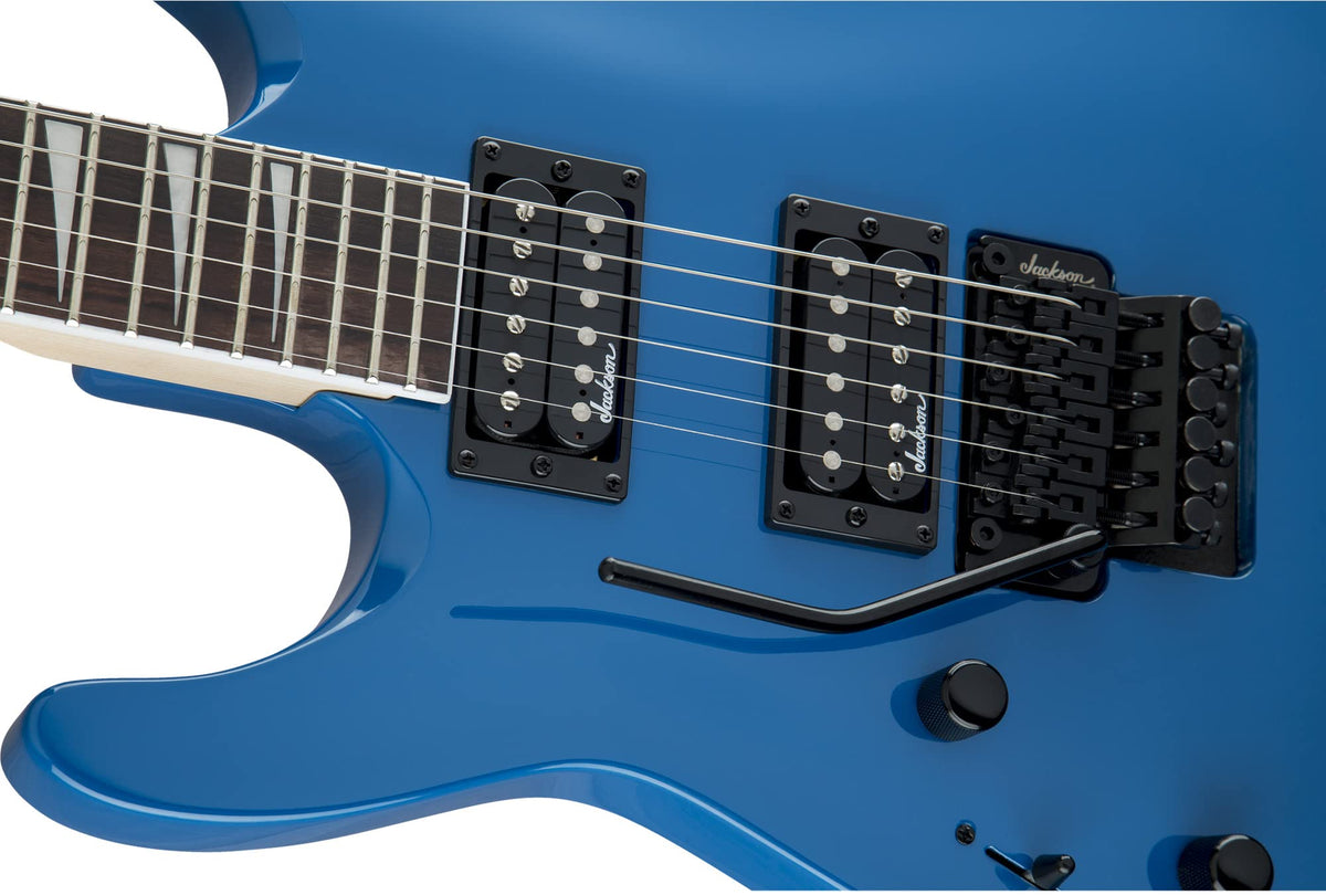 Jackson JS Series Dinky Arch Top JS32 DKA Left-Handed Electric Guitar - Bright Blue w/ Instrument Cable