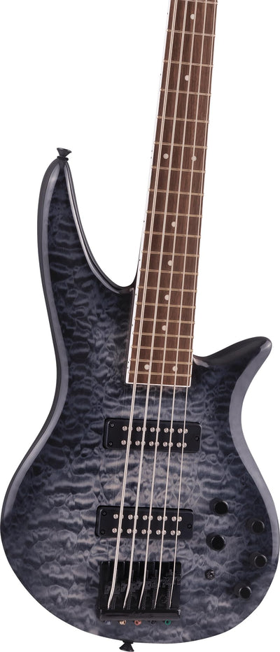Jackson X Series SBXQ V 5-String Spectra Bass - Transparent Black Burst