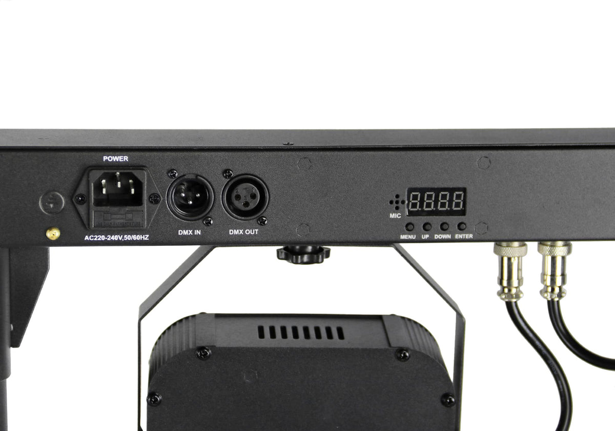 Gearlux 4-in-1 LED Party Bar Derby Light 2 X 6PCS 8-Watt RGBW Bright LEDs and 2 X 2PCS 10-Watt Warm LEDs
