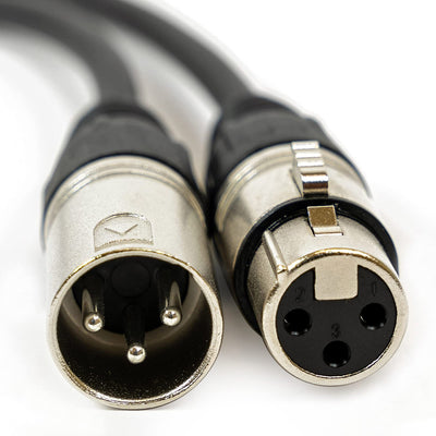 Gearlux 50-Foot 3-Pin Male-to-Female DMX Cable - 10 Pack