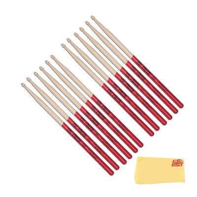 Vic Firth American Classic 5B Vic Grip Drumsticks - 6 Pack