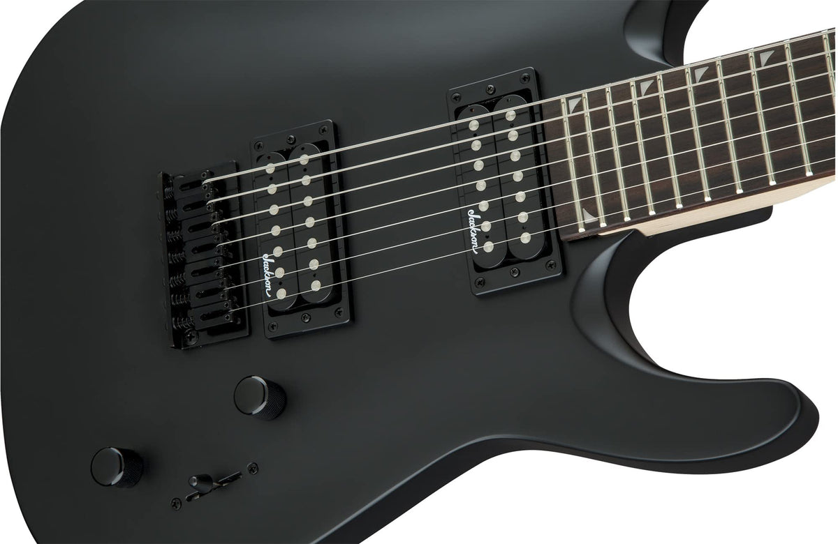 Jackson JS Series Dinky Arch Top JS22-7 DKA HT Electric Guitar - Satin Black w/ Instrument Cable