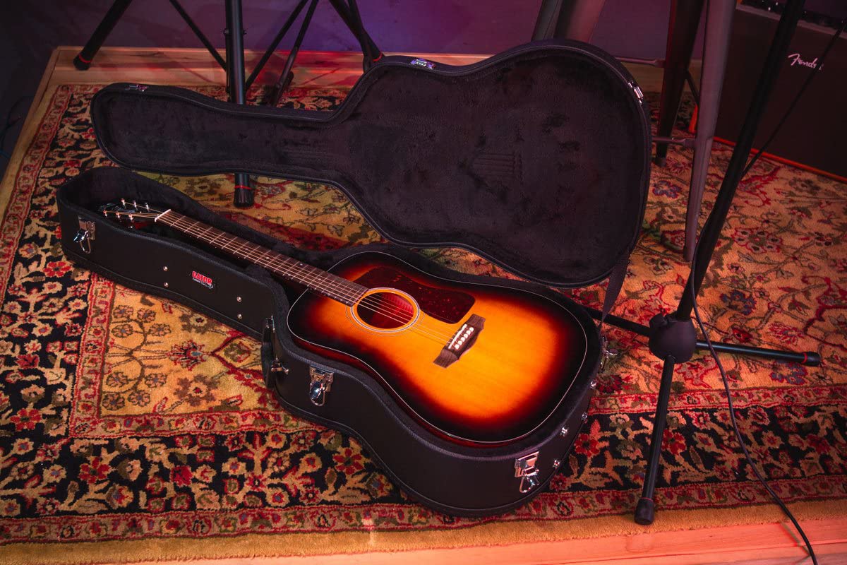 Gator GWE-DREAD12 Wood Case for 6- or 12-String Dreadnought Acoustic Guitars w/ Strap