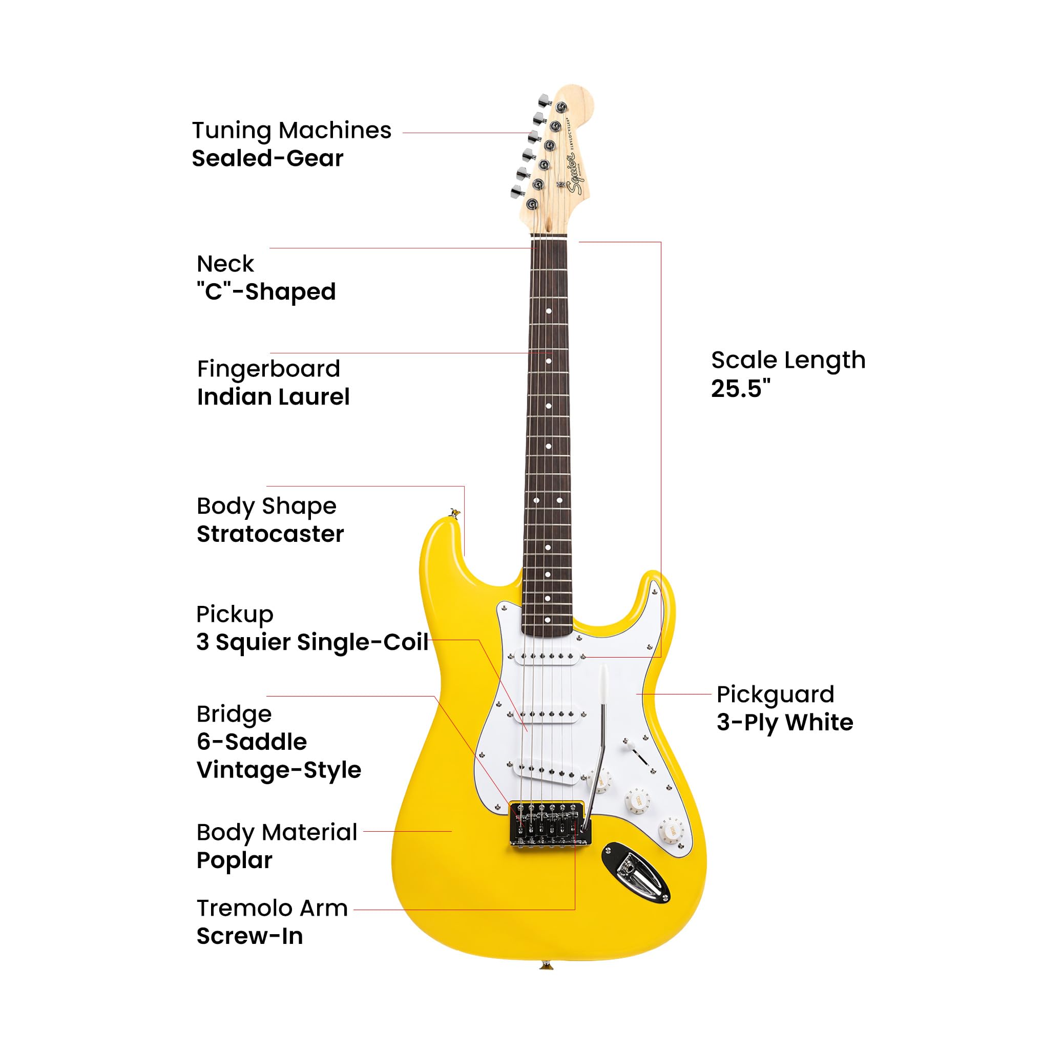 Fender Squier Stratocaster - Graffiti Yellow